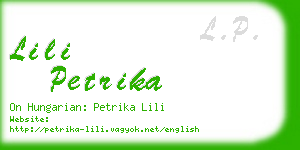 lili petrika business card